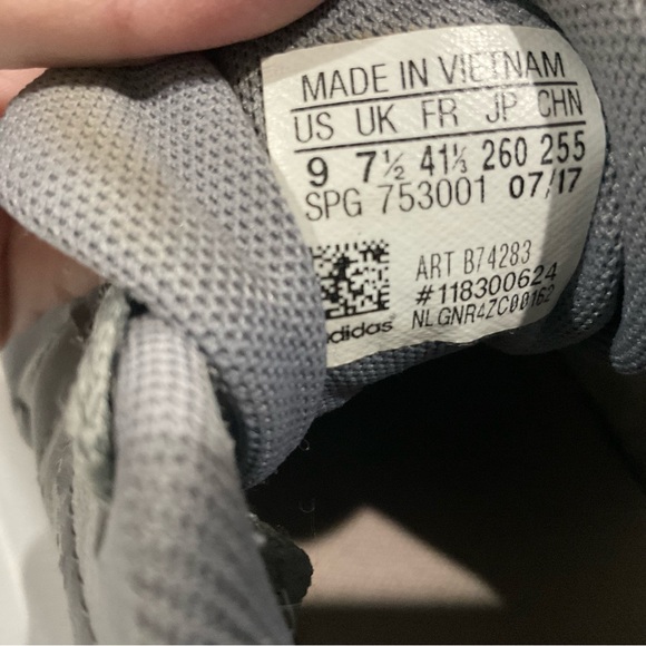 Adidas VS Pace 2.0 Women's Gray Leather Athletic Shoes - Picture 3 of 7